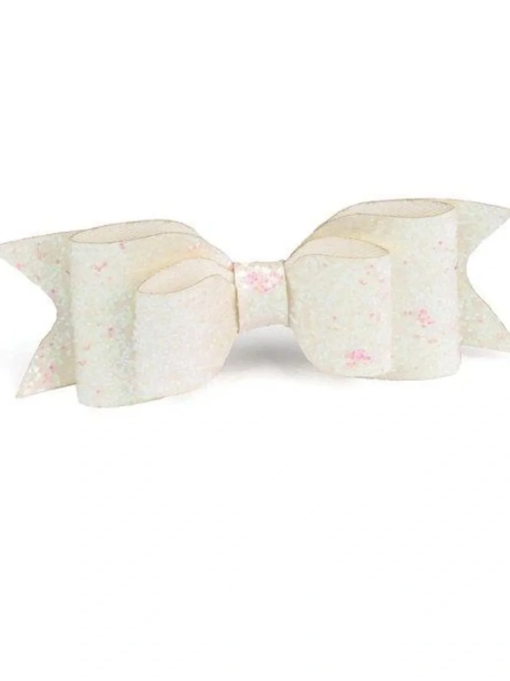 💖🤍💖 “PUT A BOW ON IT” WHITE STARLET SHIMMER HAIRCLIP ~ PAPARAZZI❗️ 💖🤍💖